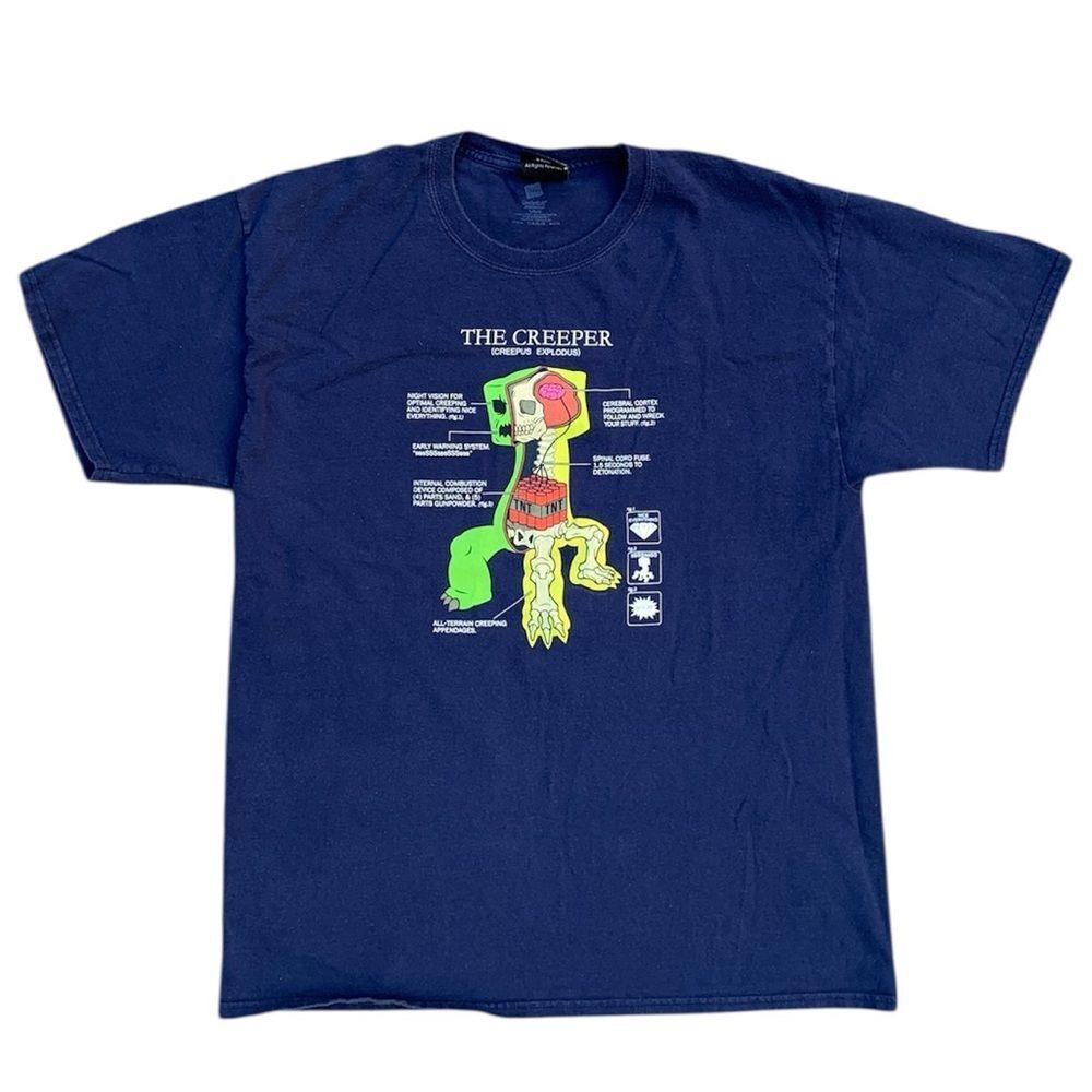 Creeper Anatomy Minecraft Mojang Jinx T-shirt Men’s Size (L) Gamer